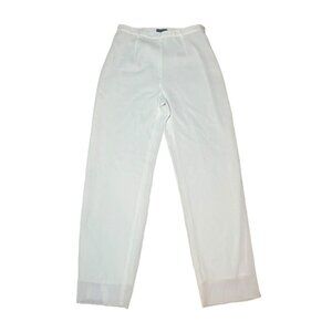 Adolfo Dominguez White High Waist Wide Leg Pants Size 46